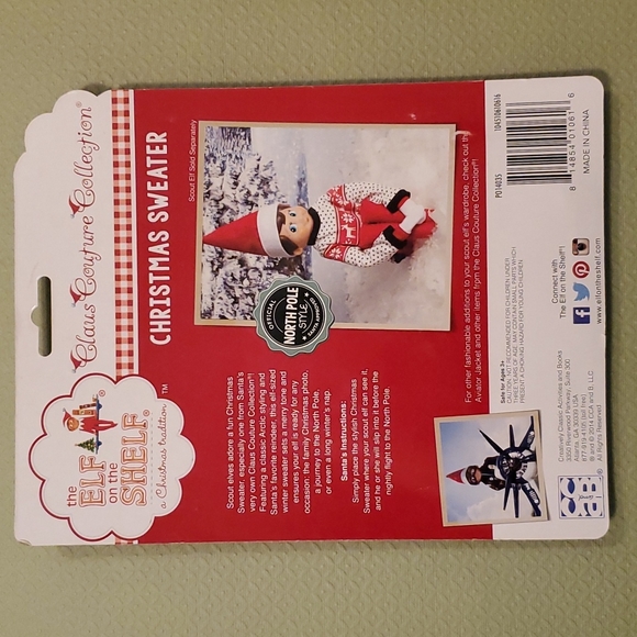 NWT Elf On The Shelf Claus Courture Collection Christmas Sweater 2014 - Picture 4 of 4